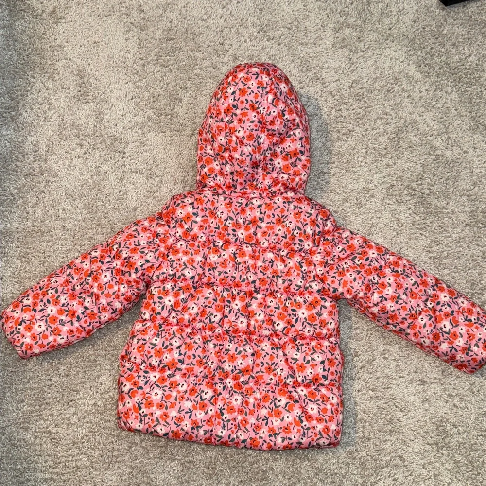 Carter's Pink Floral Winter Jacket - Picture 5 of 5